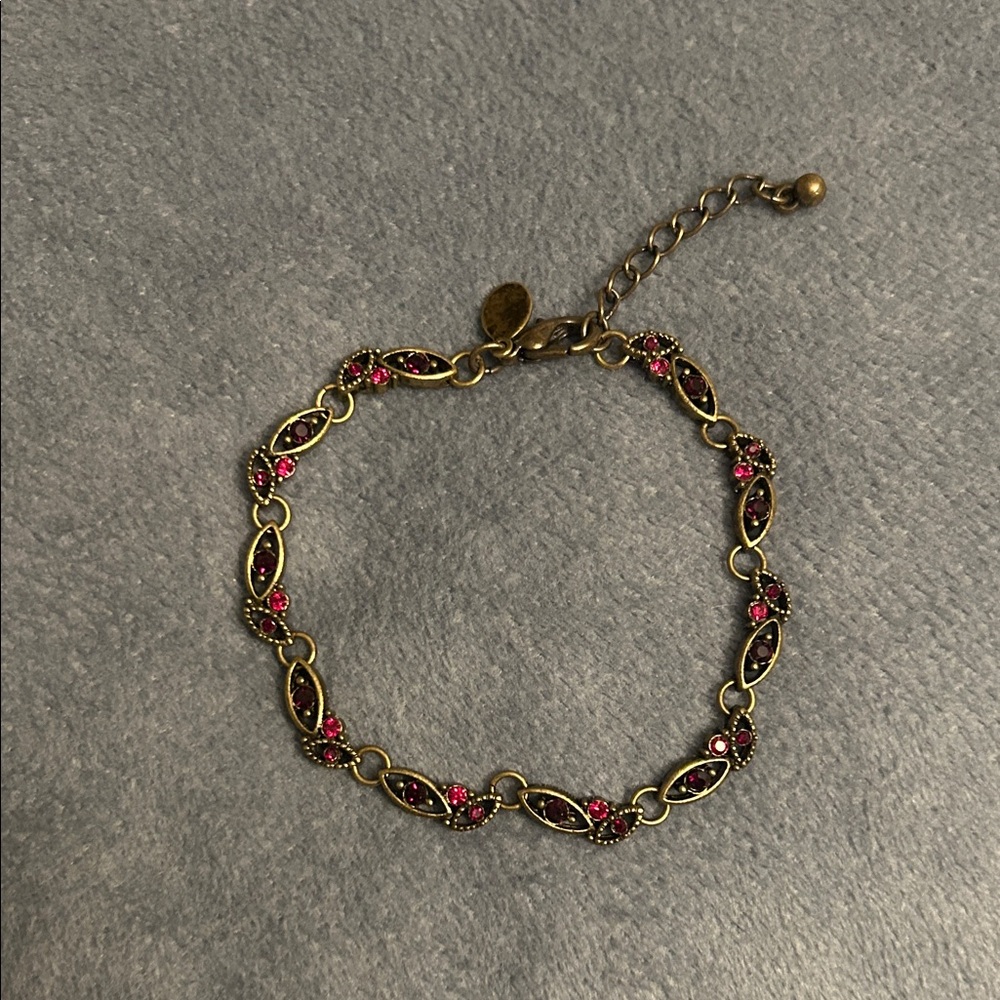Baked Beads Chic Bronze and Ruby Bracelet